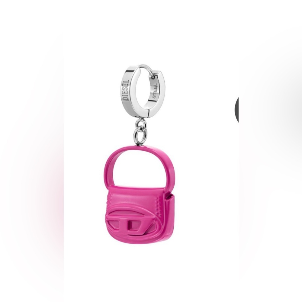 DIESEL  Mini Pink Bag Earring, Unisex NWT / Sold Out Everywhere!!!